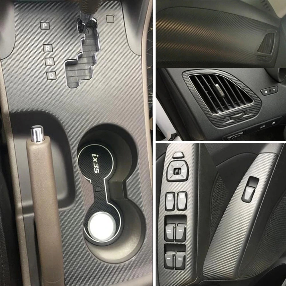 Autocolante din fibră de carbon pentru Hyundai ix35 (2010-2017) — Stil sport și protecție