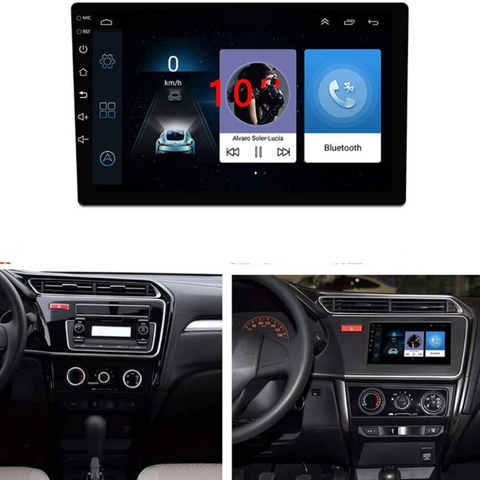 Android 10-tums bilradio – 2 DIN, GPS, WiFi, avtagbar skärm