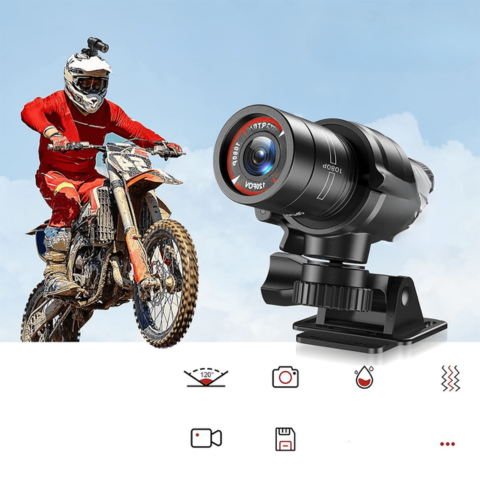 Wodoodporna kamera na kierownicę i kask – idealna do jazdy na rowerze i motocyklu