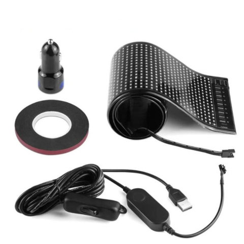 LED auto reklamní panel – personalizované texty a vzory