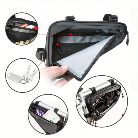 Vannavstøtende sykkelrammeveske — Lett og slitesterk