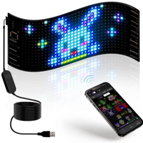 LED displej pre auto – Prispôsobené správy a emoji