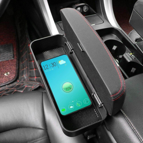 Multifunctioneel Auto Armsteun – Comfort, Opberging En Opladen
