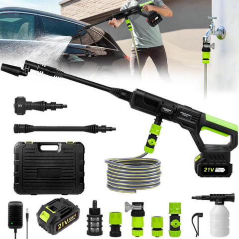 מנקה לחץ גבוה ללא חוט 1200 PSI — חזק ורב תכליתי