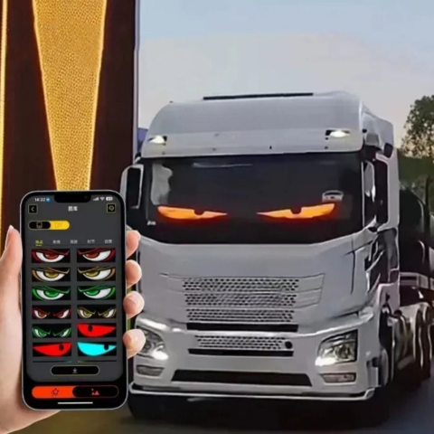 Panou LED Parbriz — Afișaj Animat și Control De La Distanță