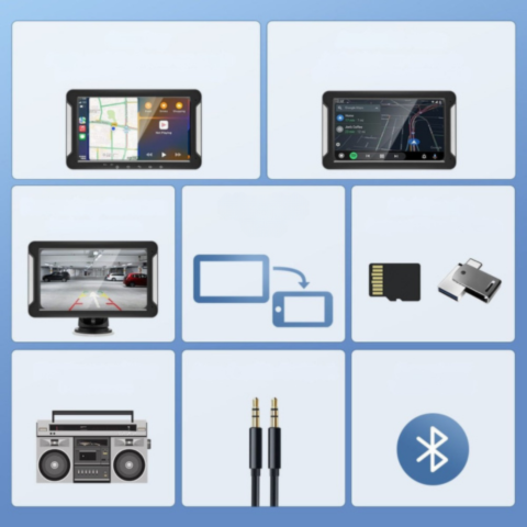 Multimedia-skjerm for bil – Enkel installasjon og fullstendige funksjoner