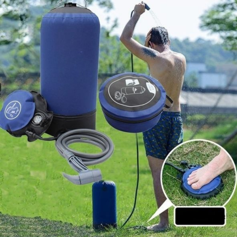 Draagbare camping douche - hygiëne voor buiten & compact formaat