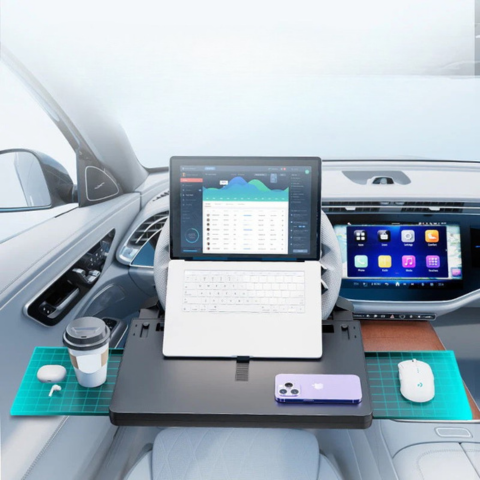 Multifunkciós autós kormánykerék táblagép - Mobil iroda és autós étkezés