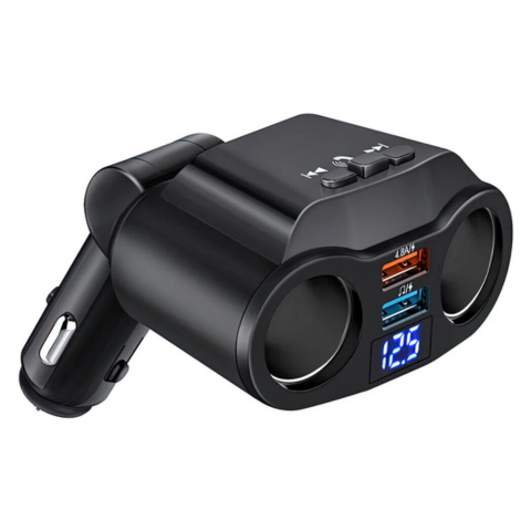 Adaptateur Allume-Cigare Voiture — Double Port USB & Affichage Digital