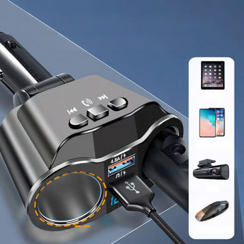 Adaptateur Allume-Cigare Voiture — Double Port USB & Affichage Digital