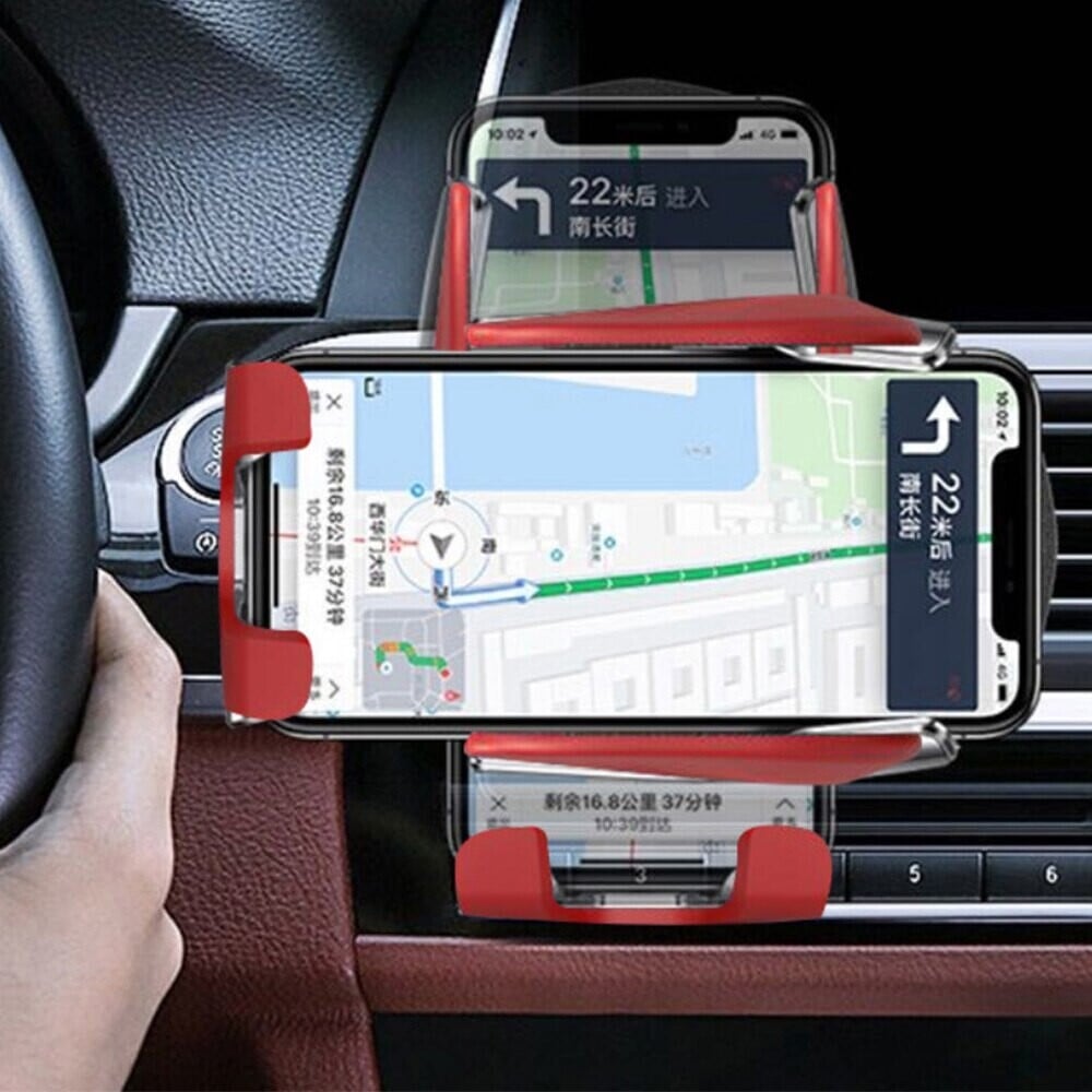 Încărcător Fără Fir pentru Mașină cu Suport pentru Telefon – Fixare Automată și Rapidă