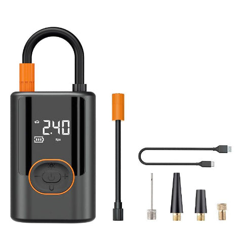 Bærbar Dækpumpe med Digitalt Manometer