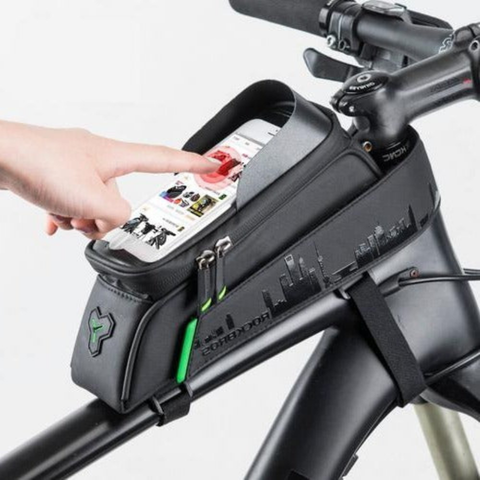 自転車用防水バッグ – 携帯電話ホルダーと便利な収納 