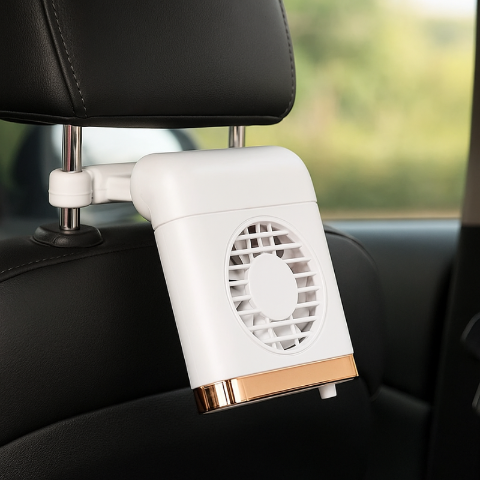 Mini Ventilator Voor Bevestiging Aan Autostoel – Ideaal Voor De Zomer 