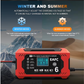 Slimme Auto Acculader 12V/24V - LCD Weergave & Automatische Bescherming 