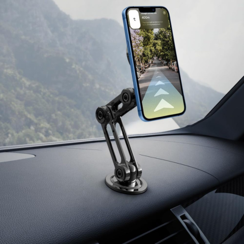 Soporte de Teléfono para Coche — Ajustable y Estabilidad Reforzada 