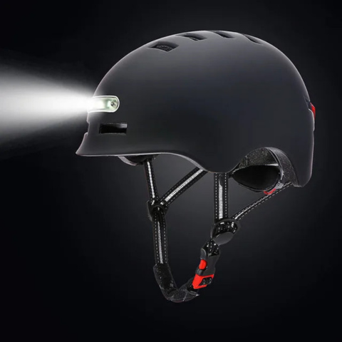 Casco da bici urbano – Con illuminazione LED anteriore e posteriore 