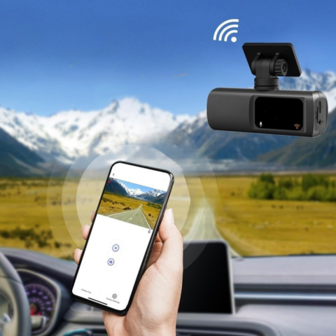 Dashcam Podwójny Obiektyw – Całkowita Kontrola i Połączenie WiFi 
