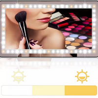 مرآة LED لمظلة السيارة - إضاءة قابلة للتعديل وقابلة للشحن 