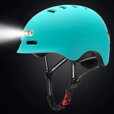 Casco da bici urbano – Con illuminazione LED anteriore e posteriore 