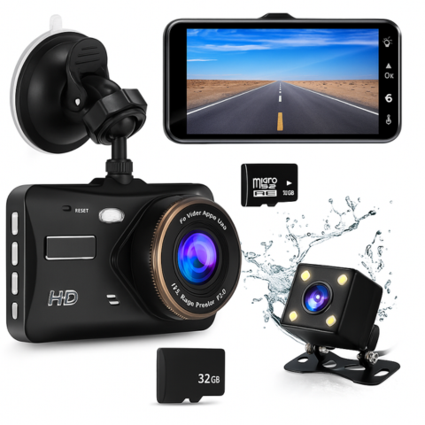 Dashcam Voor En Achter — Duidelijke En Nauwkeurige Opnames 