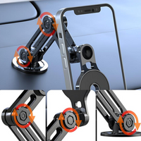 Soporte de Teléfono para Coche — Ajustable y Estabilidad Reforzada 