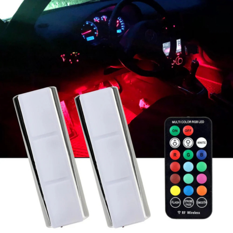 Oplaadbare Multikleur Auto Verlichting - Gemakkelijke Installatie 