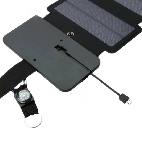 Cargador solar plegable: energía portátil para tus aventuras