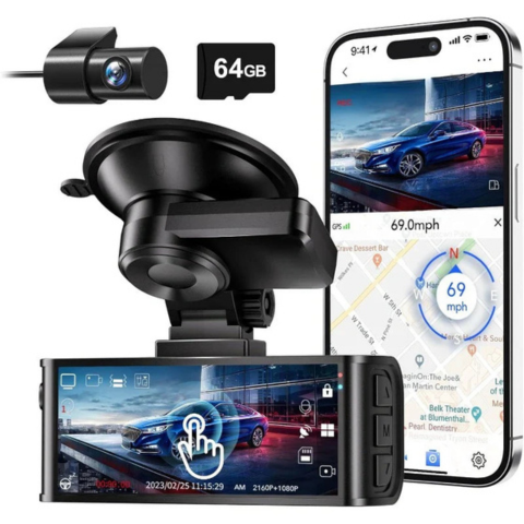 Dashcam Față și Spate – Protecție Completă Zi și Noapte 