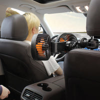 Dvojitá hlava automobilového ventilátoru — dobíjecí a otočný 