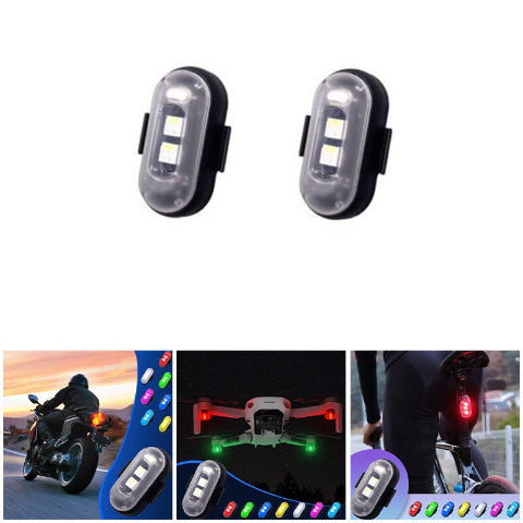 Luz LED Anti-Colisión – Ciclismo y Moto 